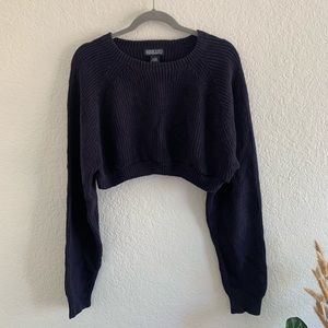 Urban Outfitters Vintage Navy Cropped Sweater